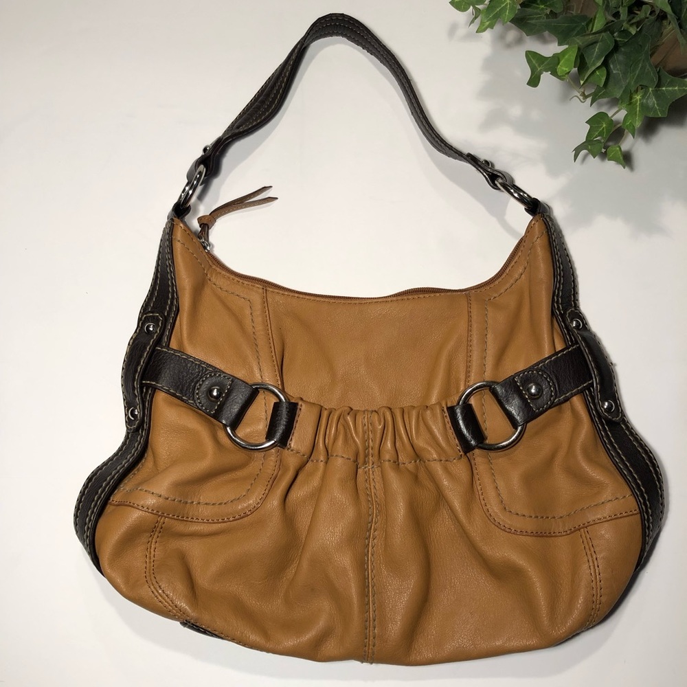 Clarks Two Tone Leather Shoulder Purse